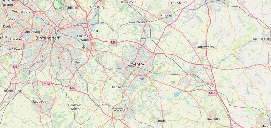 Map of the Coventry area we cover